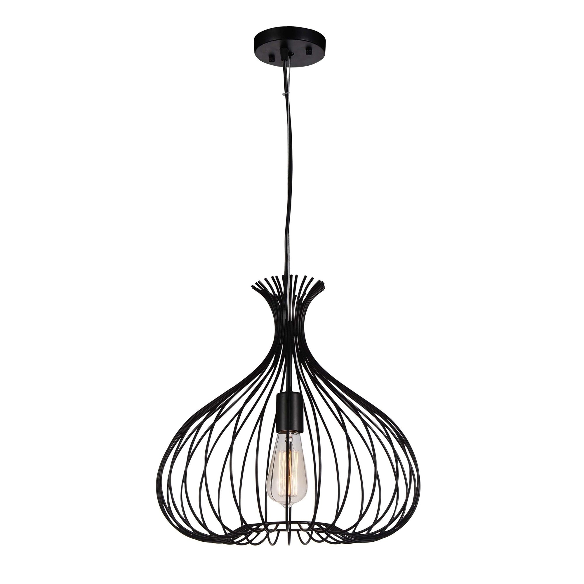 The Gray Barn Casita Verde 1 Light Chandelier With Black Finish