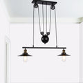 Darleen 2 Light Black 28 Inch Pendant Lamp Includes Edison Bulbs