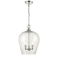 Darlene 13 Inch Wide 3 Light Pendant In Polished Chrome 13In W X 13In D X 18In H