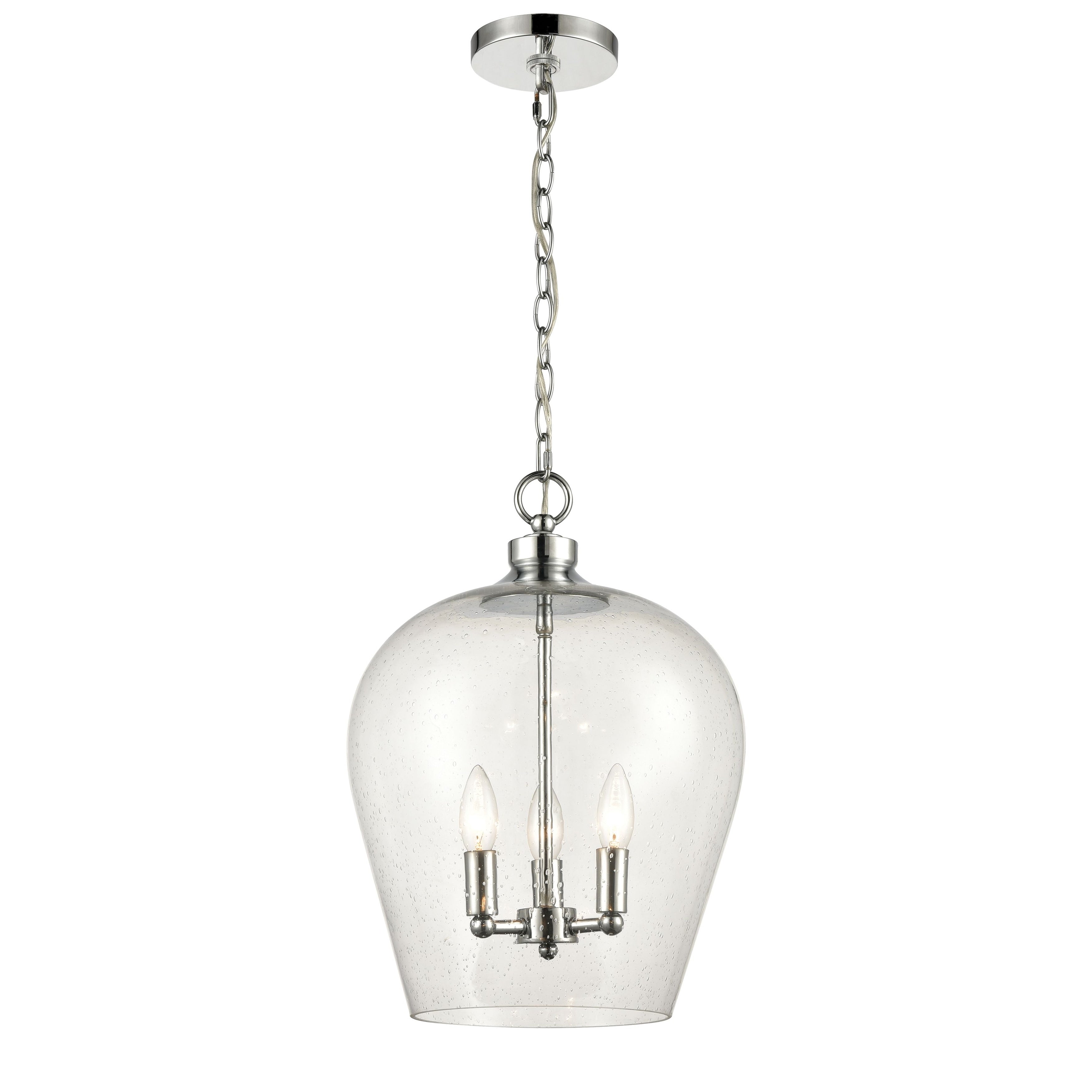 Darlene 13 Inch Wide 3 Light Pendant In Polished Chrome 13In W X 13In D X 18In H