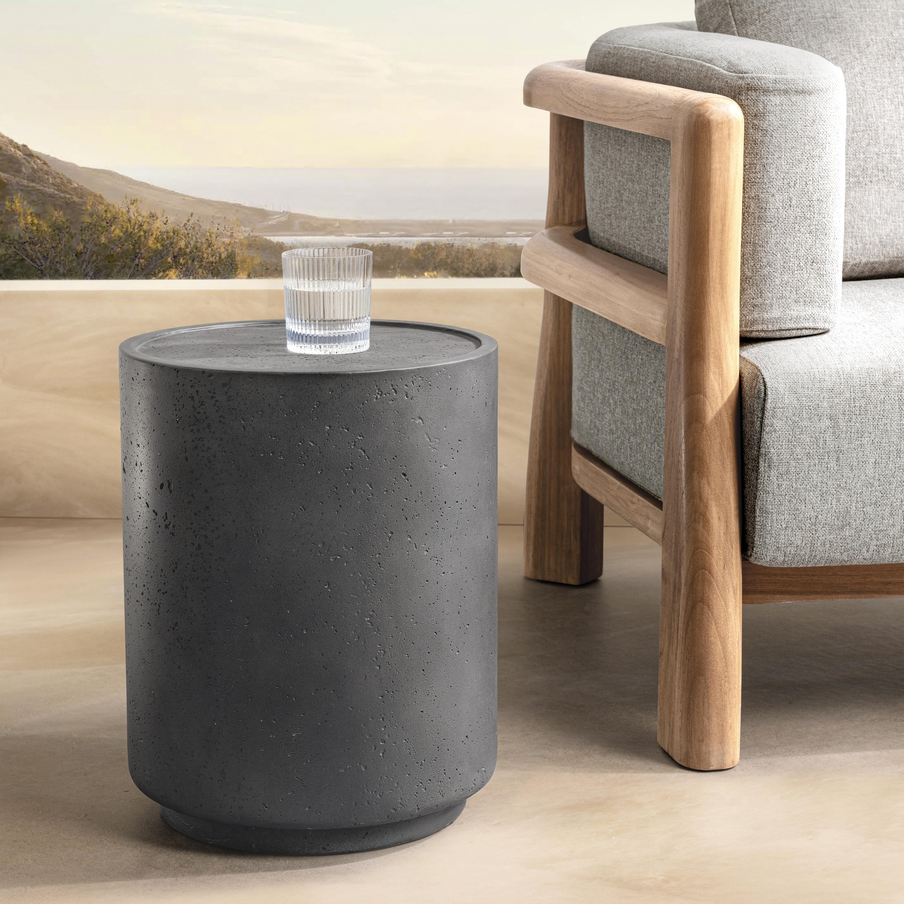Darsa Outdoor Accent Table 14.17Wx14.17Dx18.11H