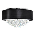 4 Light Flush Mount With Chrome Finish