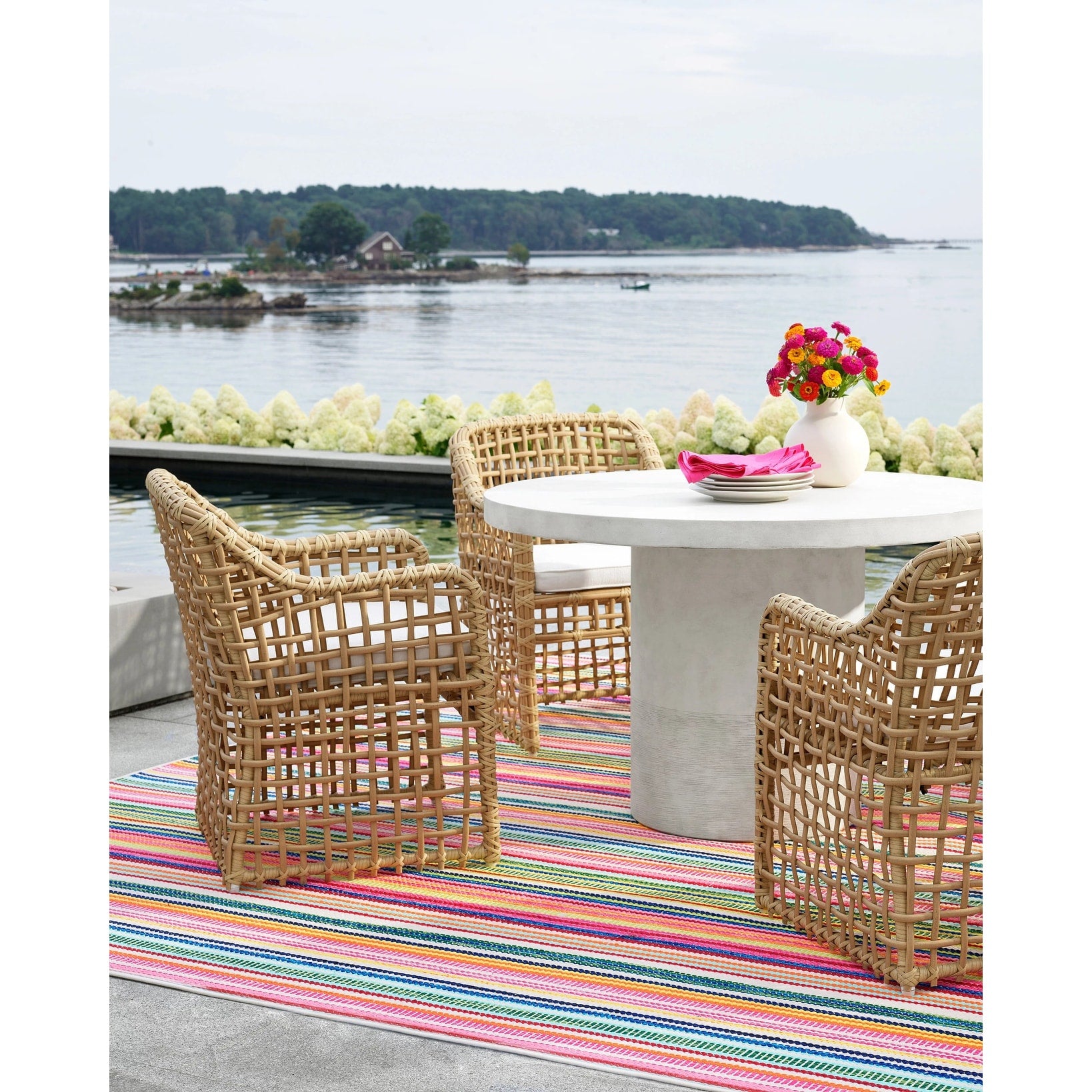 Dash Albert Bright Stripe Handwoven Indoor Outdoor Rug