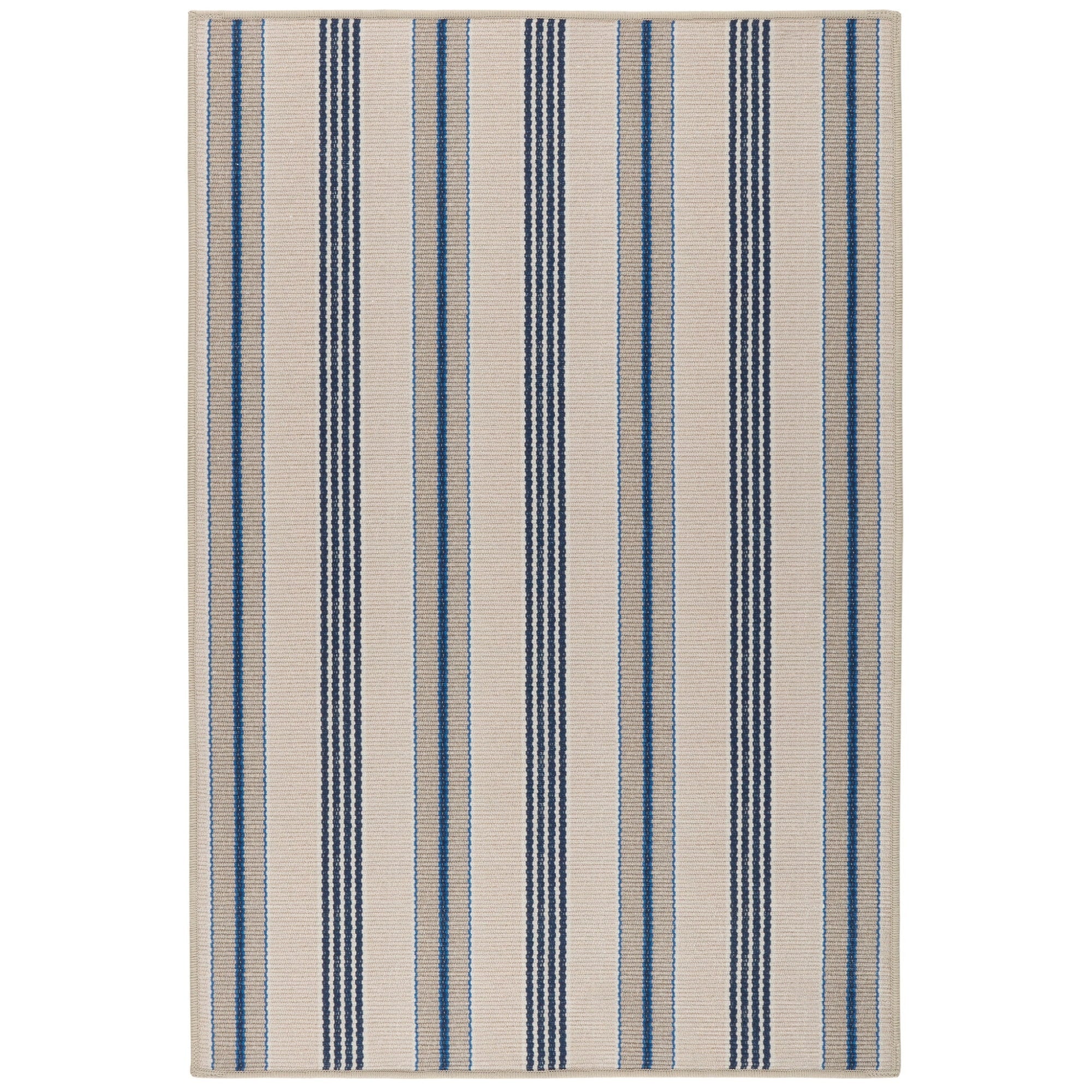 Dash Albert Nimes Ticking Machine Washable Rug