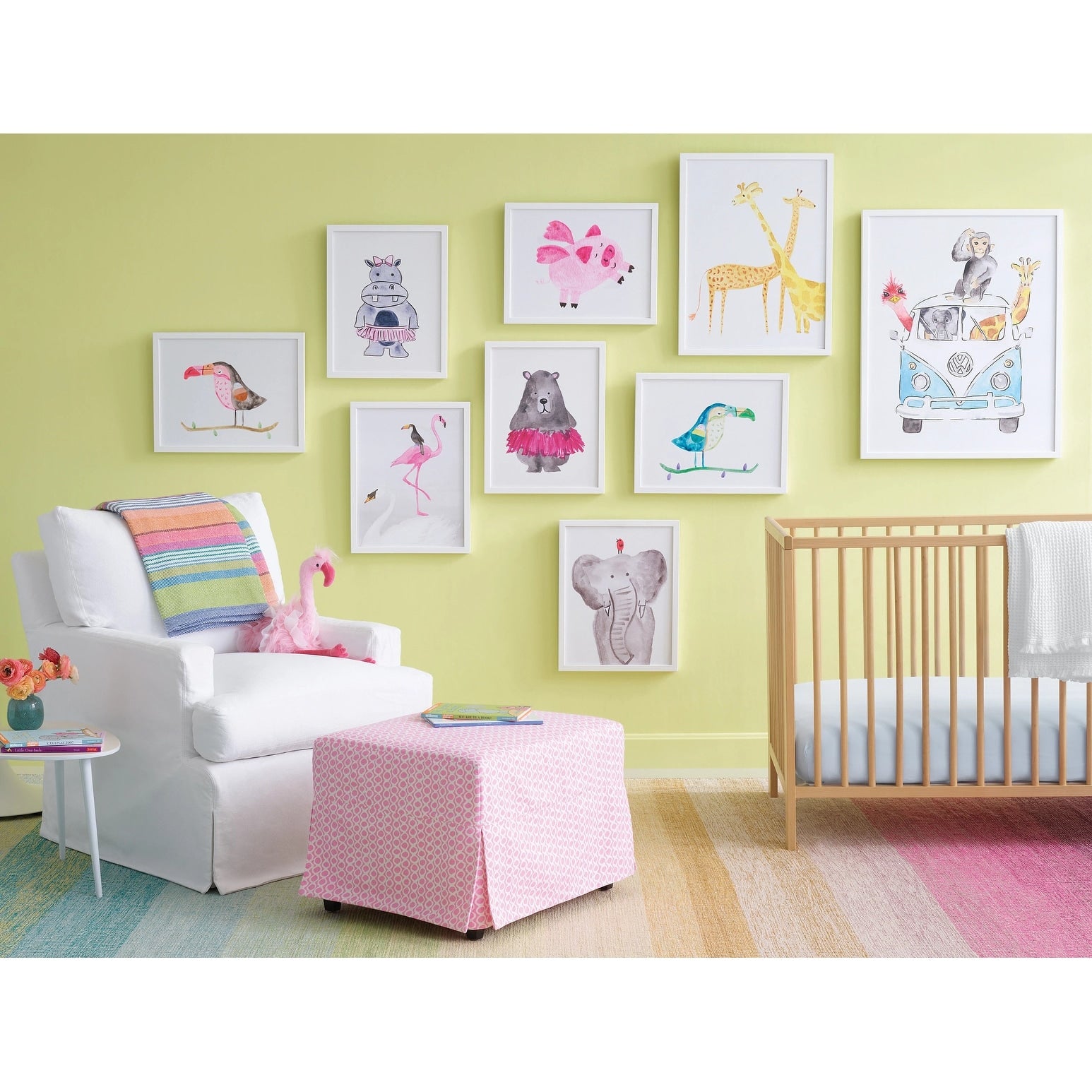 Dash Albert Watercolor Horizon Handwoven Cotton Rug