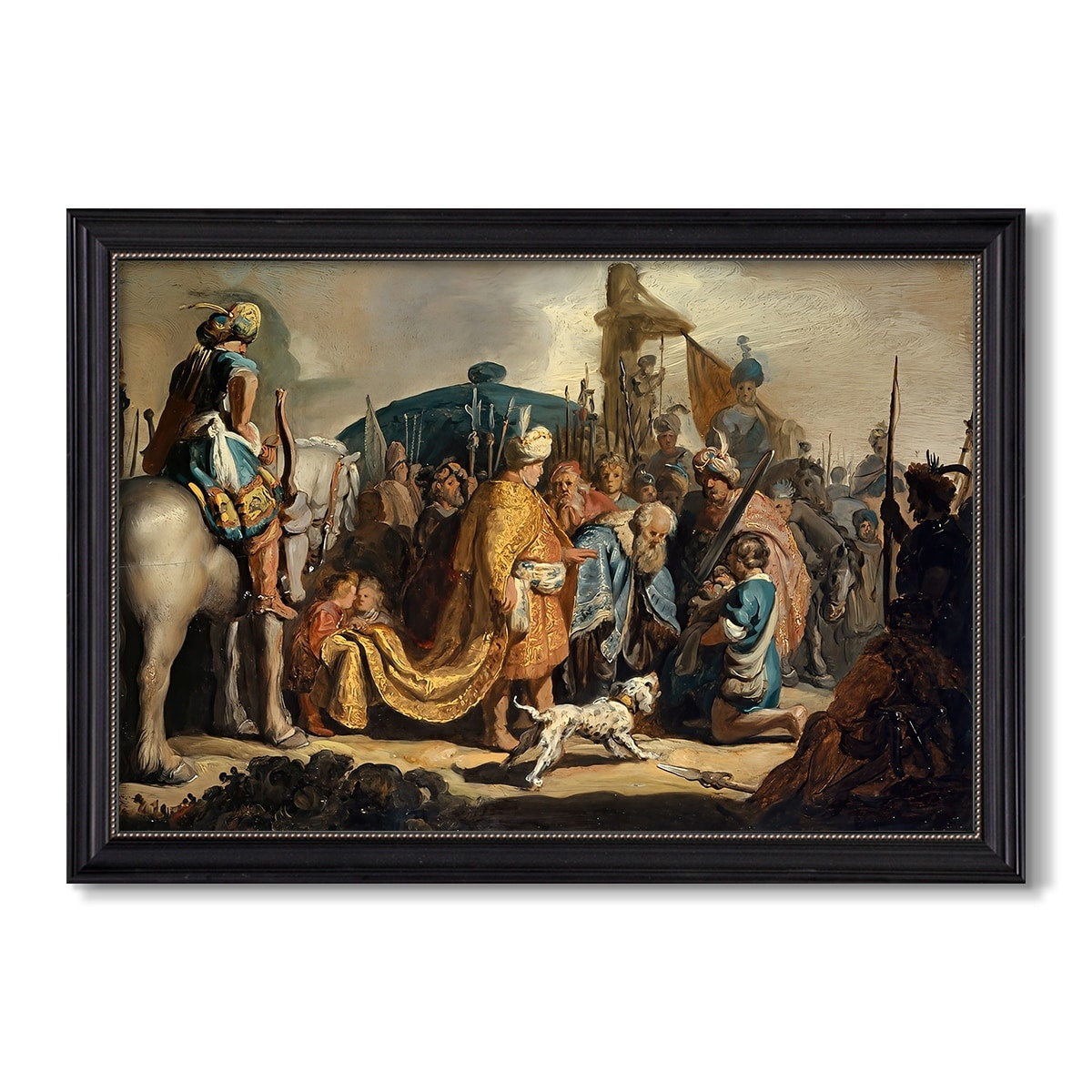 David With Goliaths Head In 1627 Rembrandt Van Rijn Custom Framed Canvas