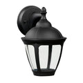 Afx Dawson 1 Light Black Led Outdoor Sconce White Glass Shade