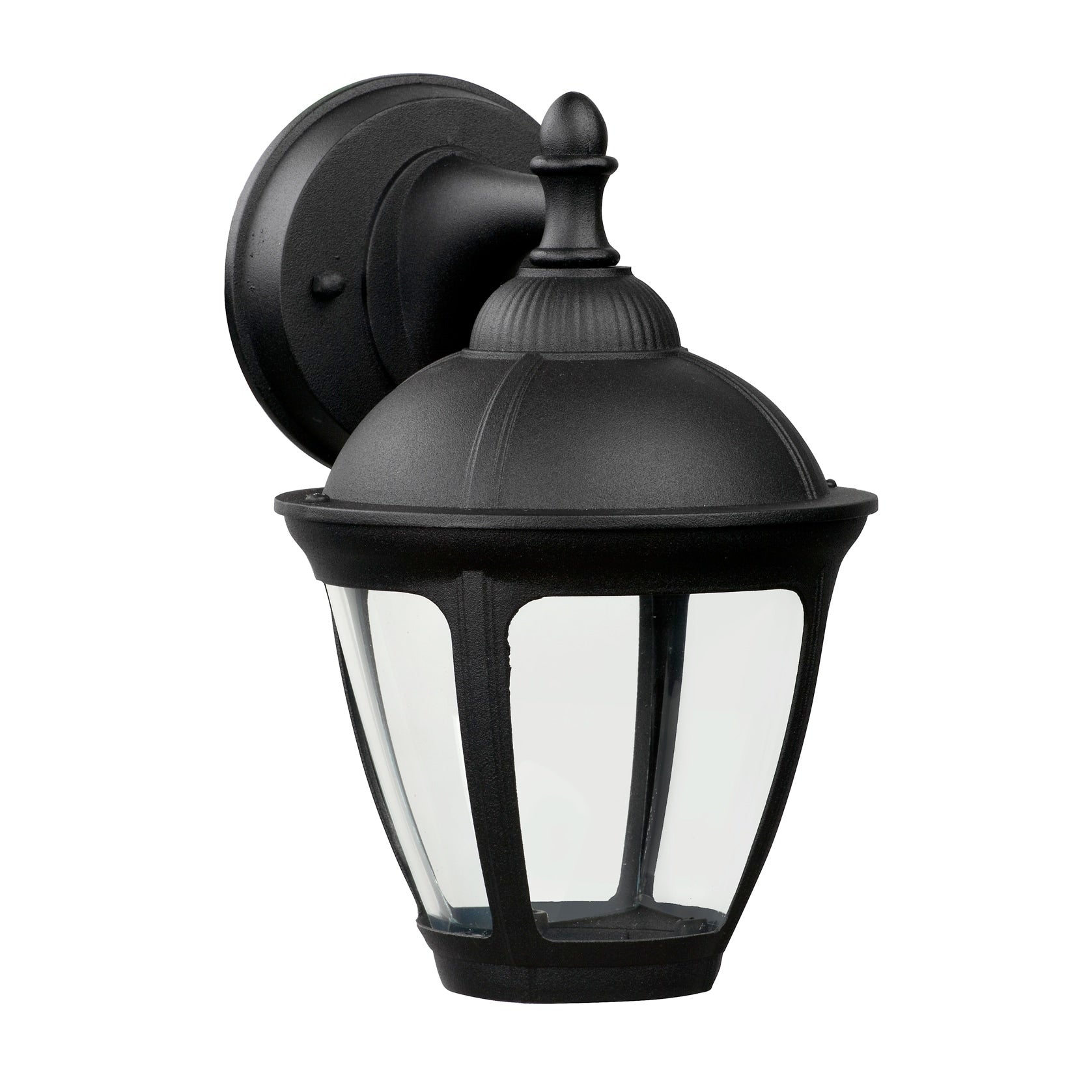 Afx Dawson 1 Light Black Led Outdoor Sconce White Glass Shade