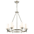 Dawson 25 Inch Wide 6 Light Chandelier In Satin Nickel
