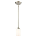 Dawson 4 Inch Wide 1 Light Mini Pendant In Satin Nickel 4In W X 4In D X 7In H
