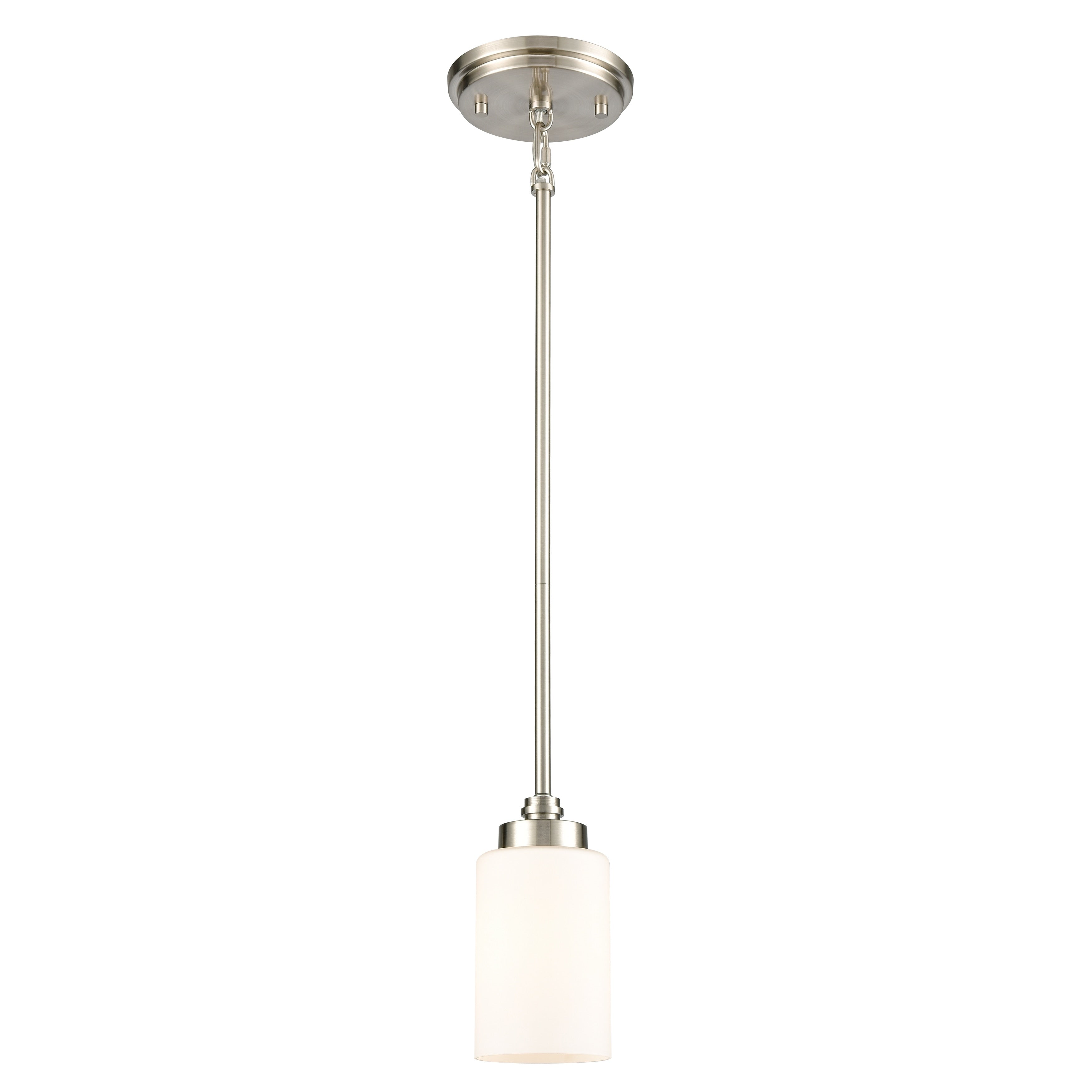 Dawson 4 Inch Wide 1 Light Mini Pendant In Satin Nickel 4In W X 4In D X 7In H