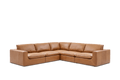 Dawson Leather L-Shape Sectional Couch