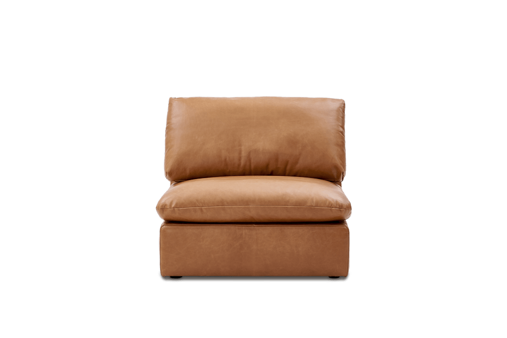 Dawson Leather Armless Couch