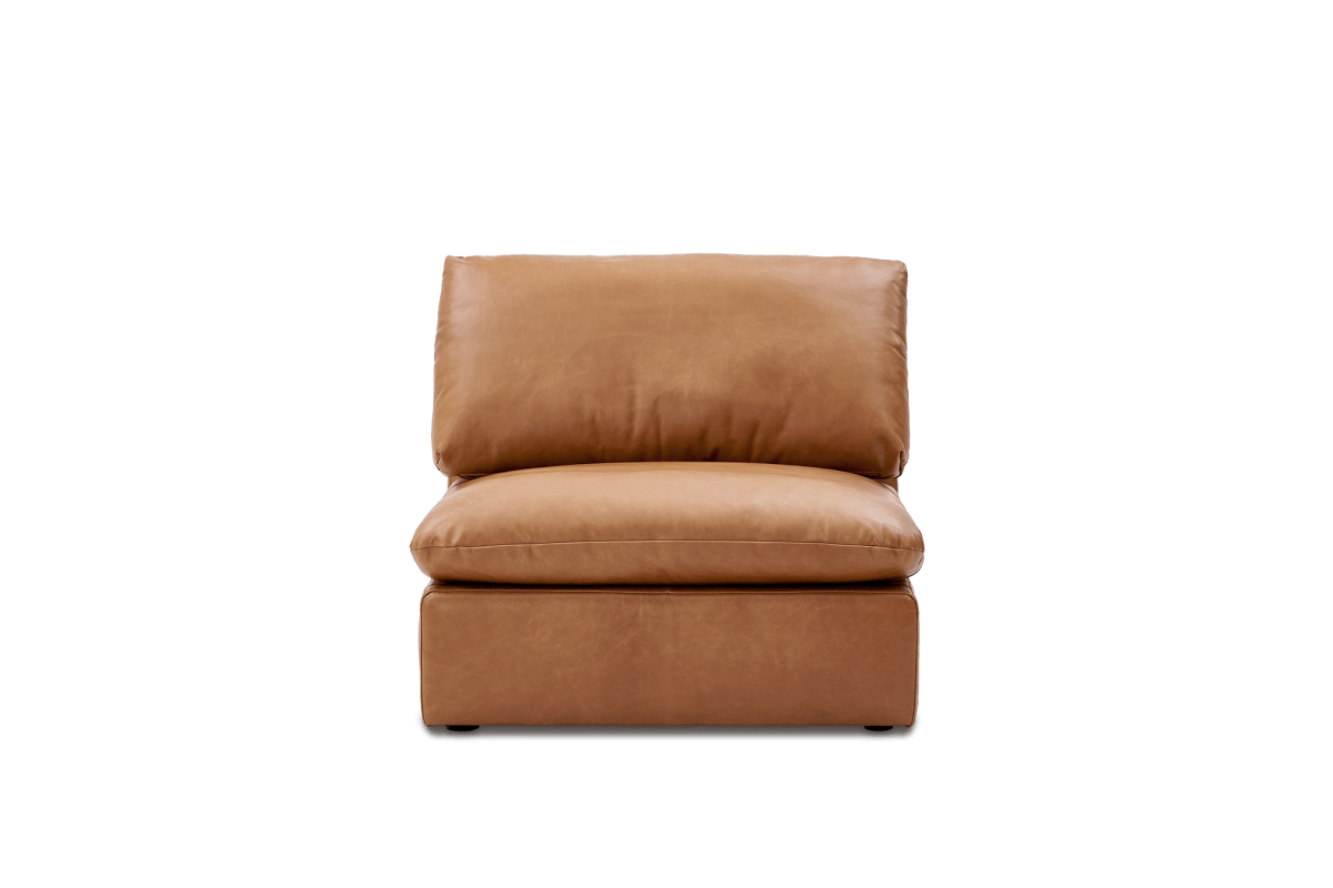 Dawson Leather Armless Couch