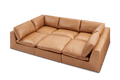Dawson Leather Pit-Sectional Couch