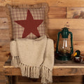 Red Rustic Bedding Vhc Dawson Star Appliqued 18X18 Pillow Cotton Star Pillow Cover Pillow Insert
