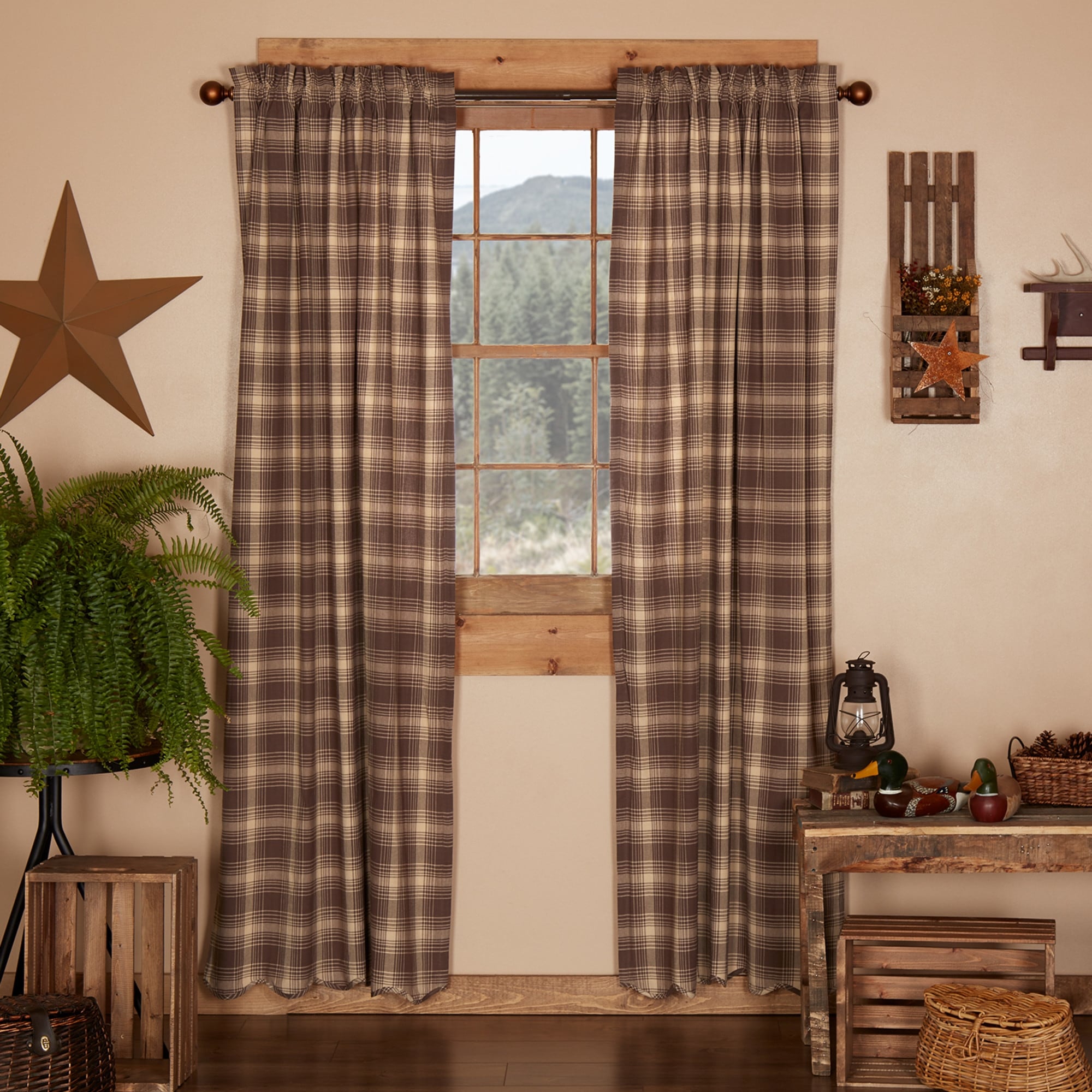 Dawson Star Scalloped Lined Panel Set 84 X 40