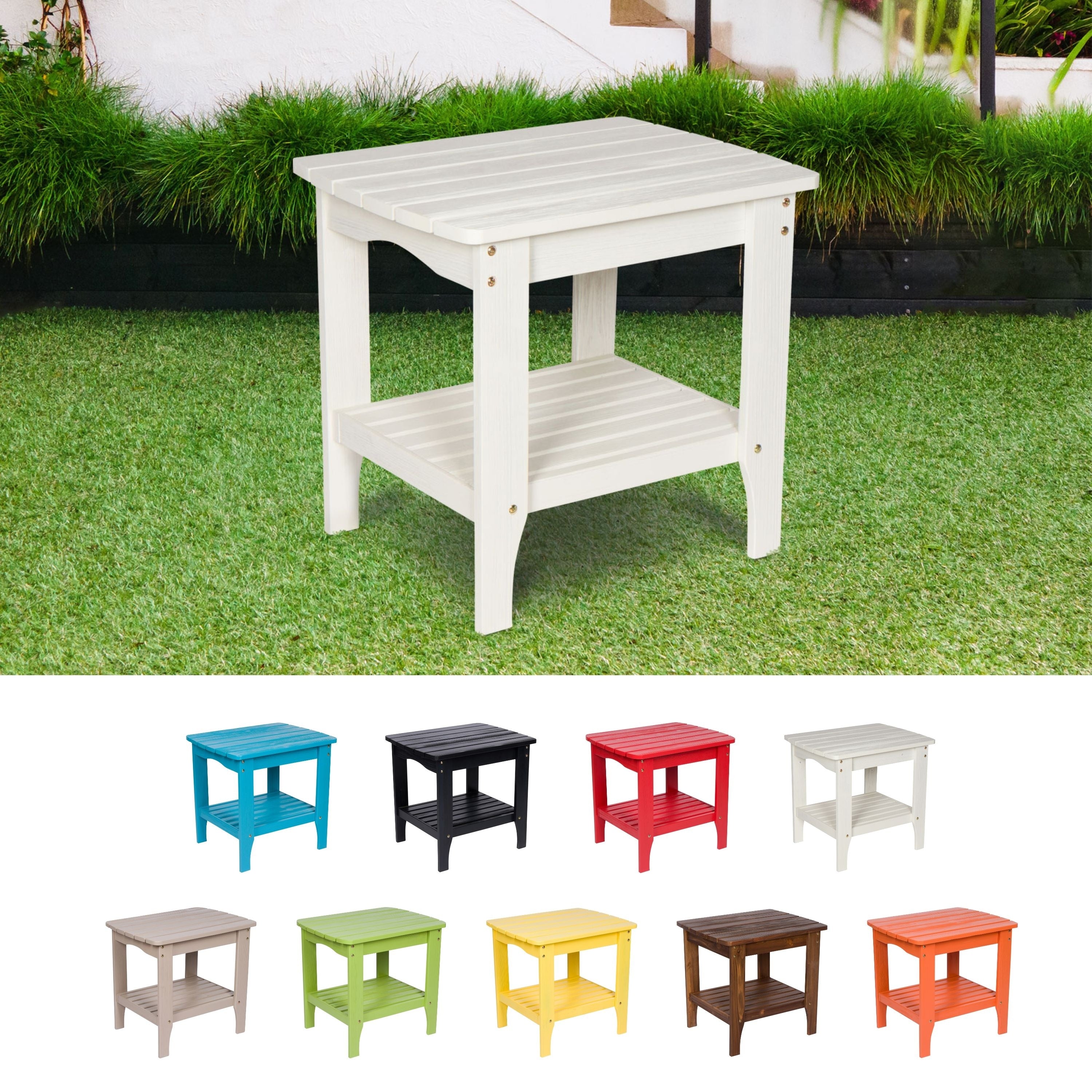 30 Inch Rectangular Side Table With Hydro Tex Finish