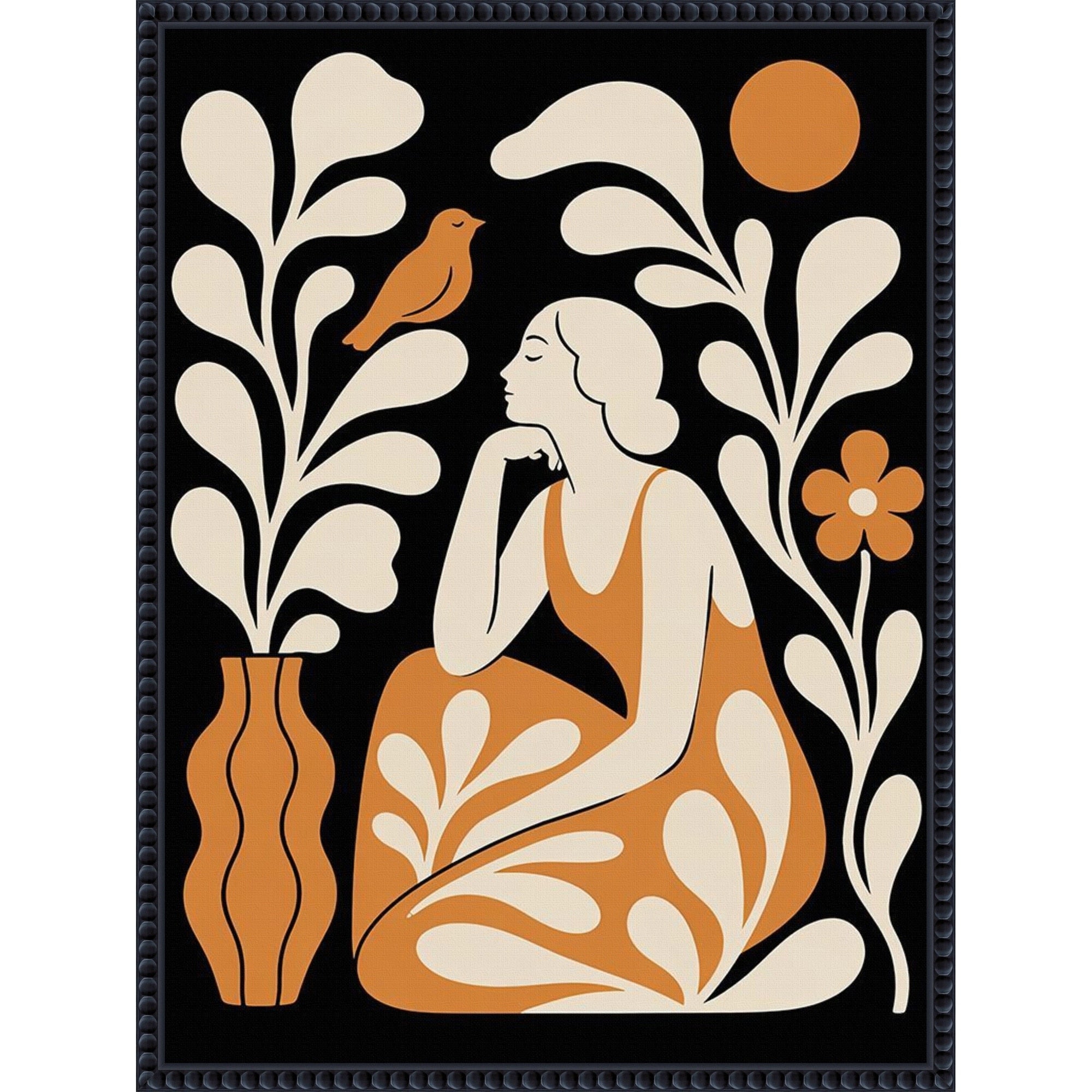 Daydreams In The Amber Garden By Tradelink Inhouse Artist Framed Canvas Wall Art Print