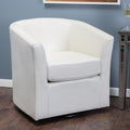 Christopher Knight Home Daymian Faux Leather Swivel Club Chair