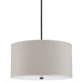 Dayna 4 Light Burnt Sienna Grey Linen Pendant