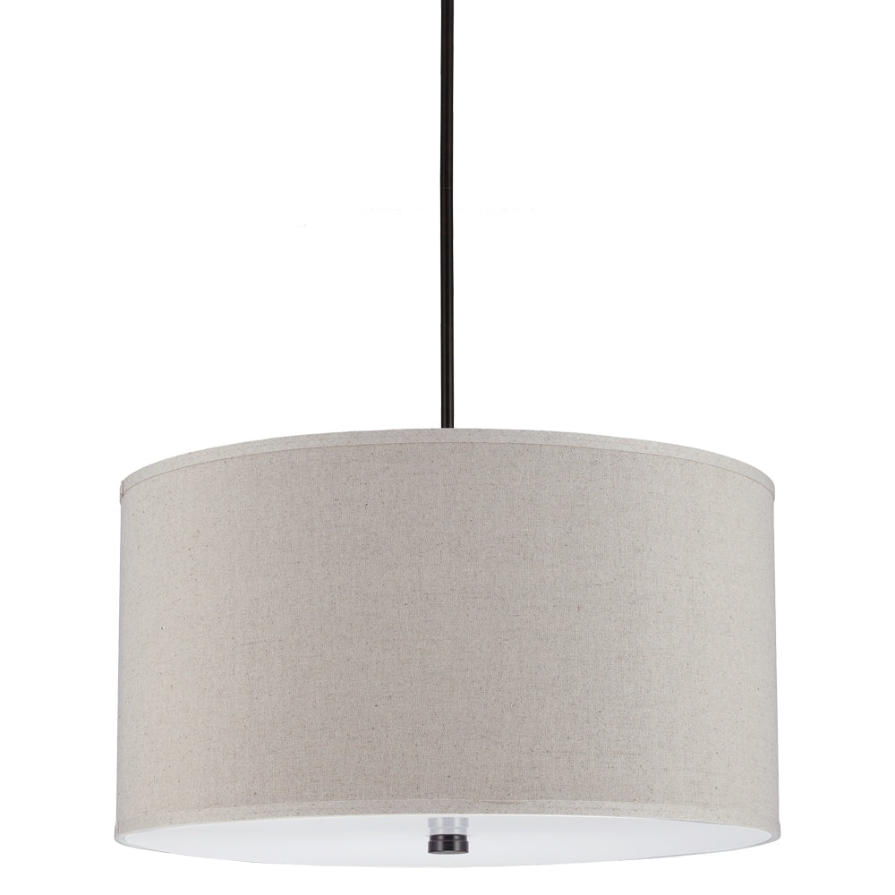 Dayna 4 Light Burnt Sienna Grey Linen Pendant