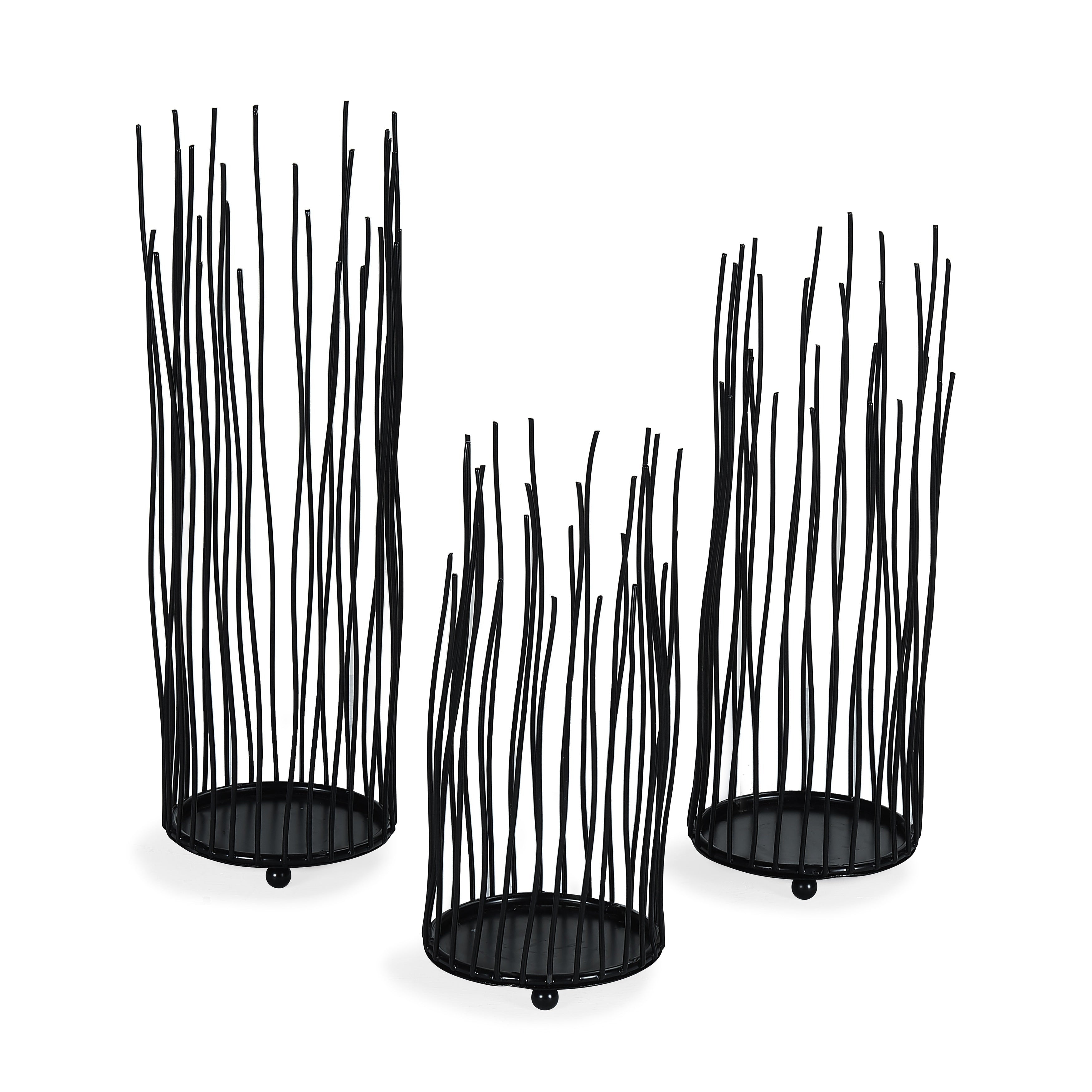 Dayna B. Willow Iron Candleholder 3 Piece Set