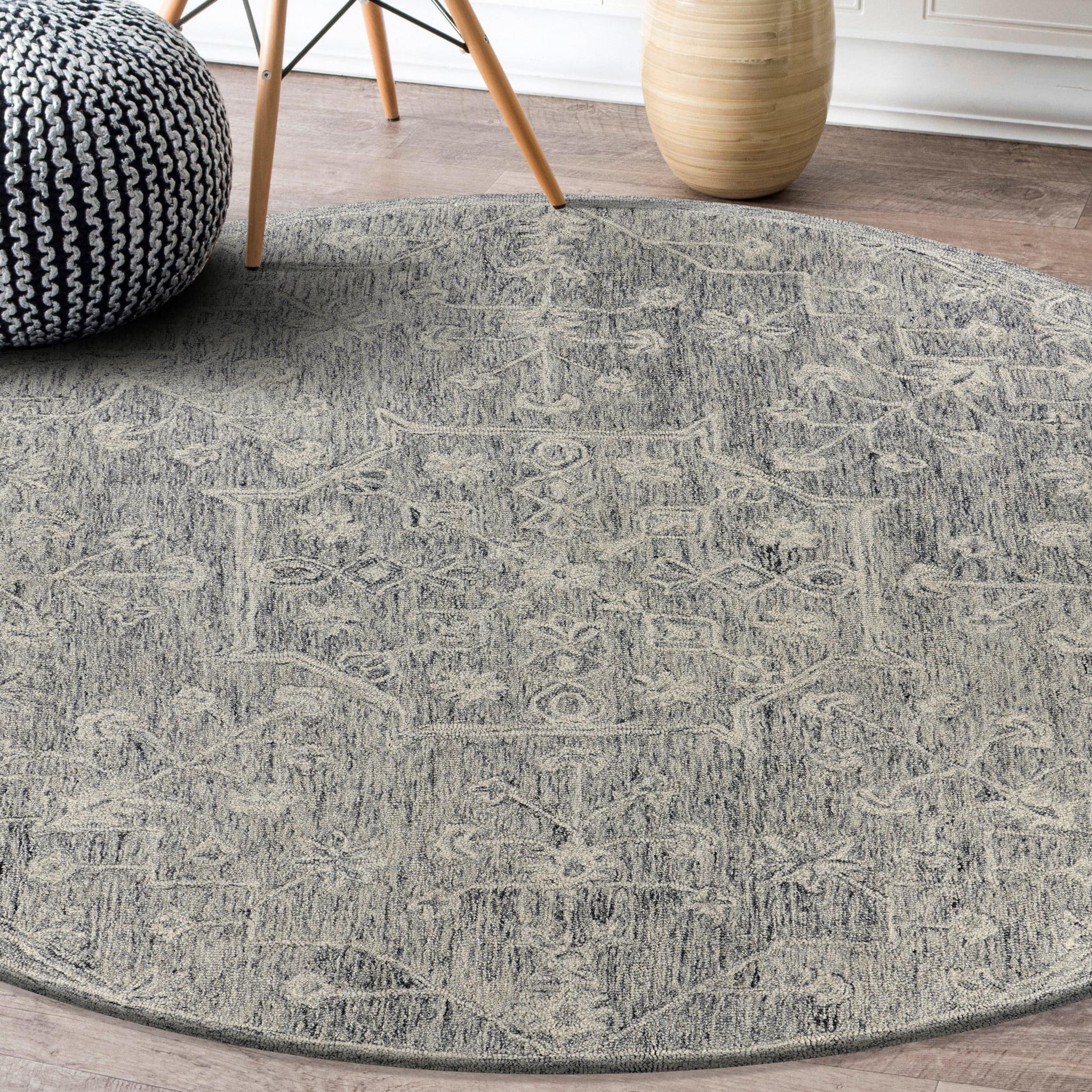 Dazed Floral Escape Indoor Area Rug 79 Round 79 Round