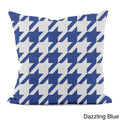 Bright Geometric Houndstooth 18X18 Inch Decorative Pillow