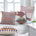 Dazzling Diamonds Chindi Throw Pillow With Tassels
