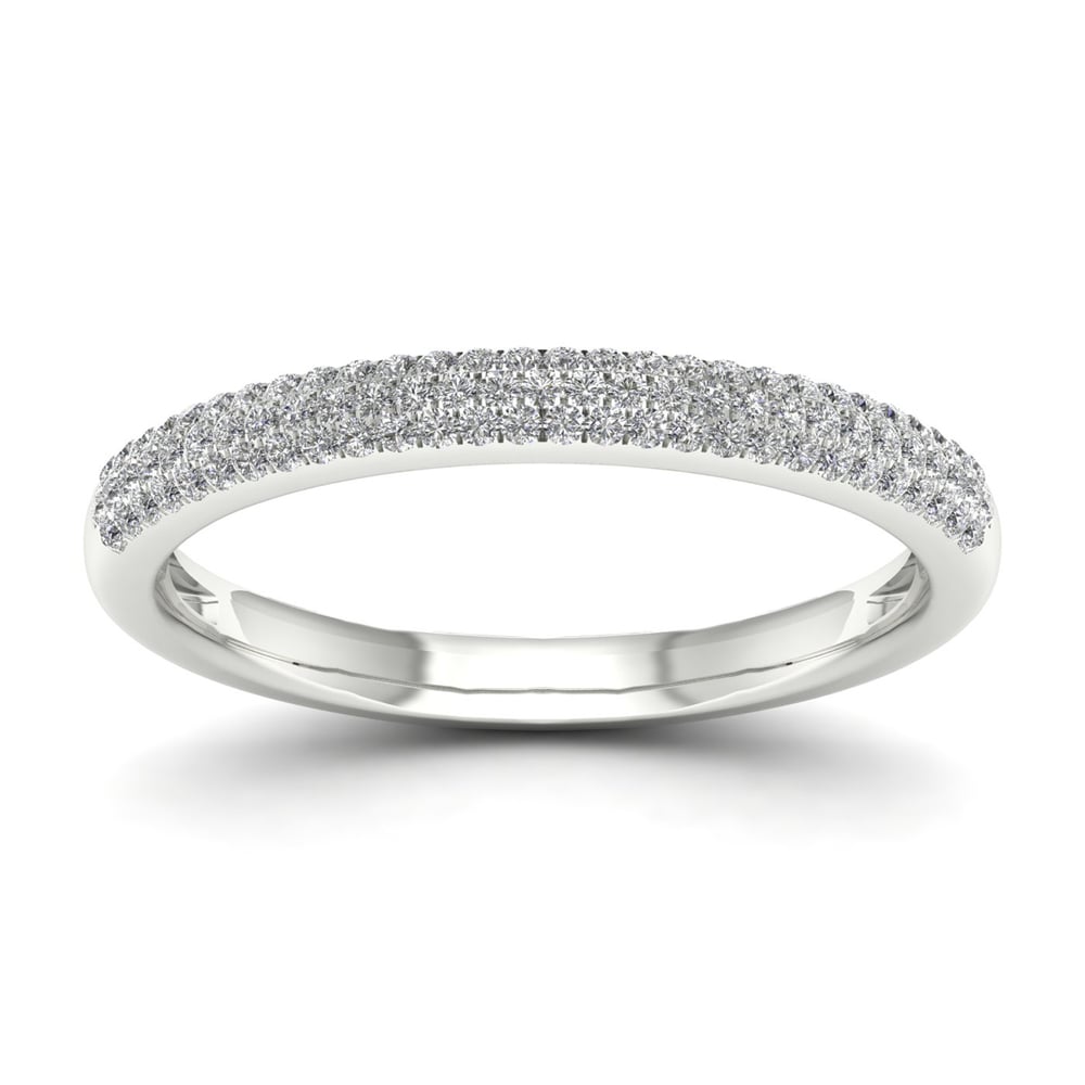De Couer 1 4Ct Tdw Diamond Wedding Band White