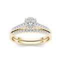 De Couer Igi Certified 10K Gold 1 2Ct Tdw Diamond Wedding Bridal Set