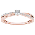 De Couer 10K Rose Gold 1 8Ct Tdw Diamond Split Shank Engagement Ring Pink