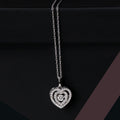 De Couer 10K White Gold 1 5Ct Tdw Diamond Heartbeat Necklace White H I
