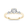 De Couer 14K Yellow Gold 1 2Ct Tdw Princess Cut Diamond Classic Engagement Ring