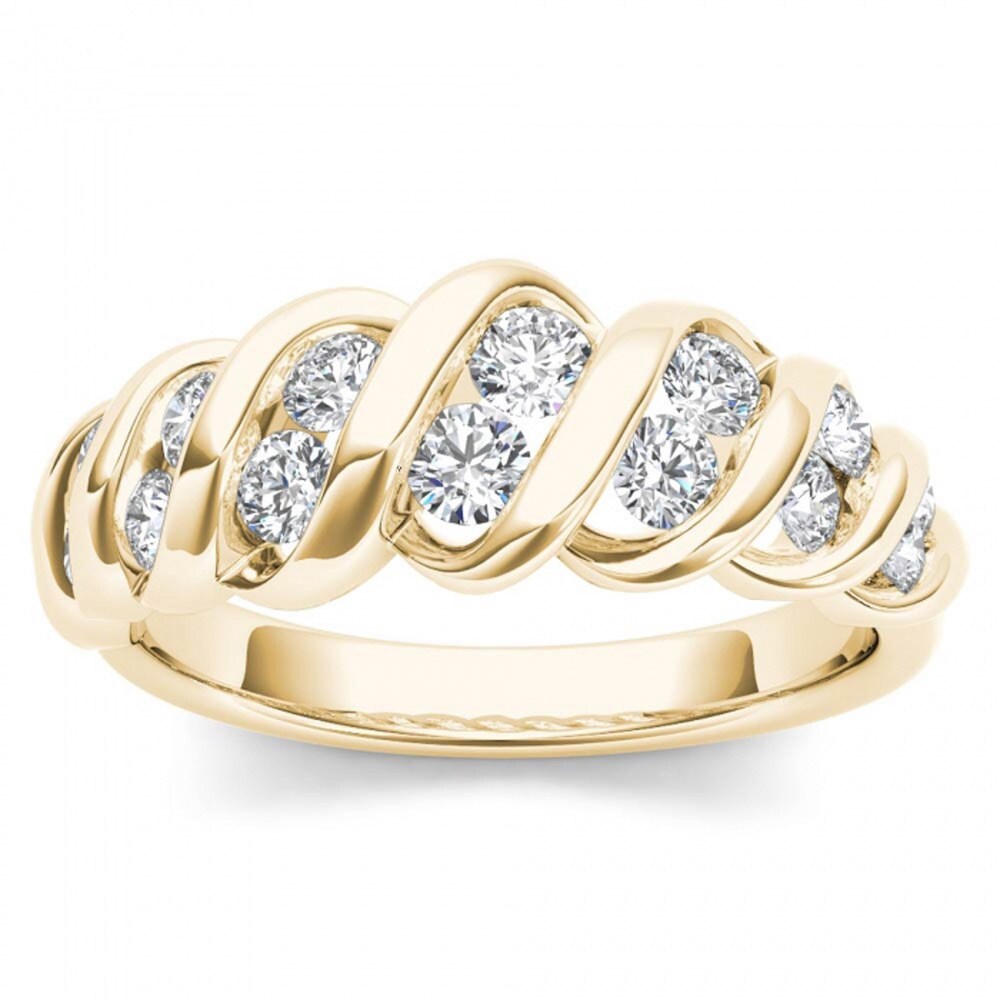 De Couer 14K Yellow Gold 3 4Ct Tdw Anniversary Band