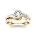 De Couer 14K Yellow Gold 5 8Ct Tdw Classic Diamond Bypass Engagement Ring
