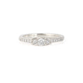 De Couer Igi Certified 10K White Gold 1 3Ct Tdw Diamond Three Stone Anniversary Ring White H I
