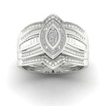 De Couer S925 Sterling Silver 1 10Ct Tdw Diamond Halo Bridal Ring