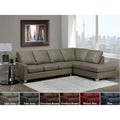 Dean Premium Top Grain Italian Leather Tufted Sectional Sofa