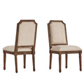 Deana Arched Bridge Linen And Pine Wood Dining Chairs Set Of 2 By Inspire Q Artisan