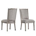 Deana Ornate Linen And Pine Wood Dining Chairs Set Of 2 By Inspire Q Artisan
