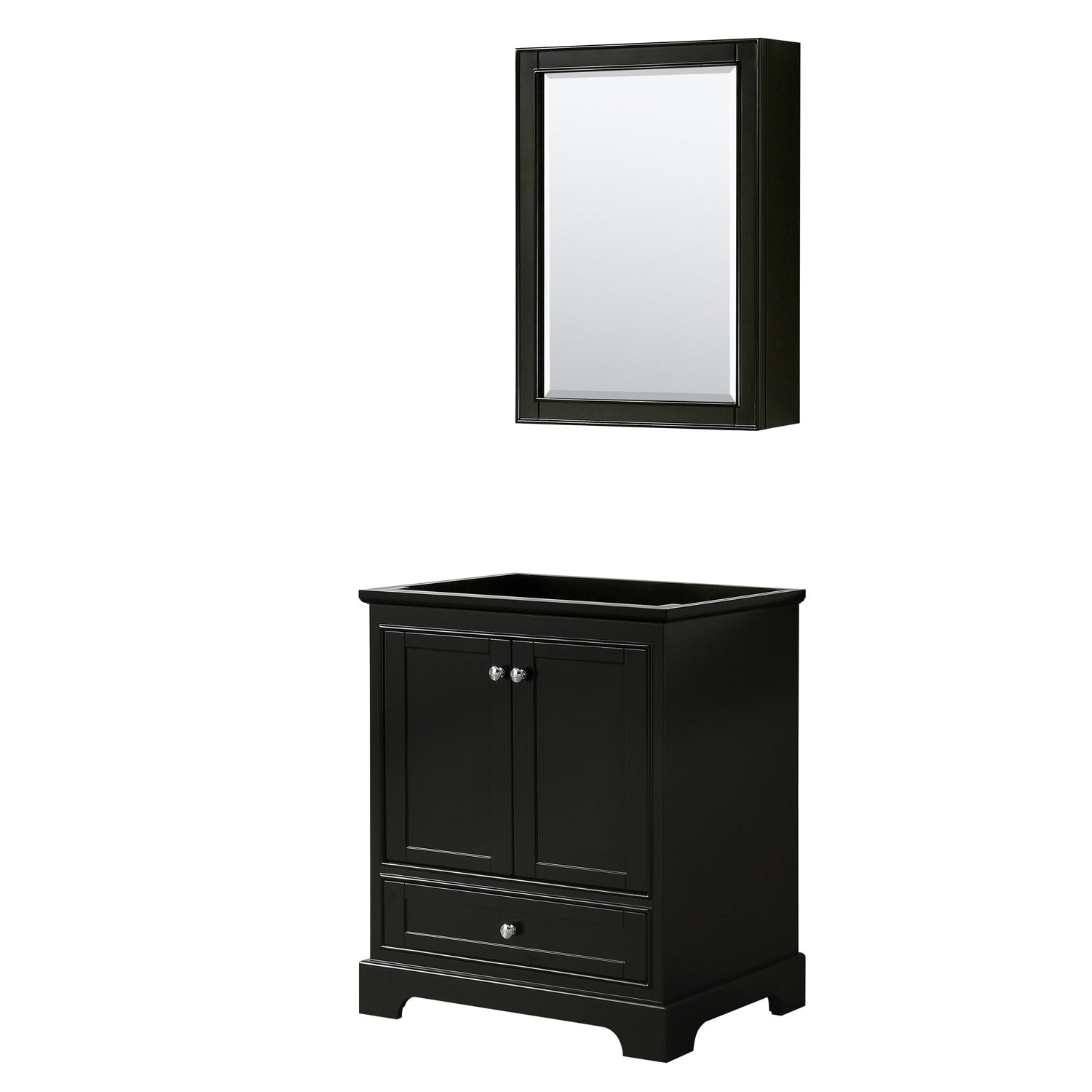 Deborah 30 Inch Dark Espresso Single Vanity Cabinet Med Cab