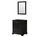 Deborah 30 Inch Dark Espresso Single Vanity Cabinet 24 Inch Mirror