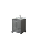 Deborah 30 Inch Dark Gray Single Vanity Square Sink No Mirror
