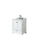 Deborah 30 Inch White Single Vanity Square Sink No Mirror