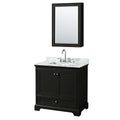 Deborah 36 Inch Dark Espresso Single Vanity Square Sink Med Cab