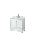 Deborah 36 Inch White Single Vanity Oval Sink No Mirror