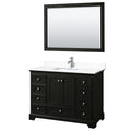 Deborah 48 Inch Single Vanity Cultured Marble Top 46 Inch Mirror