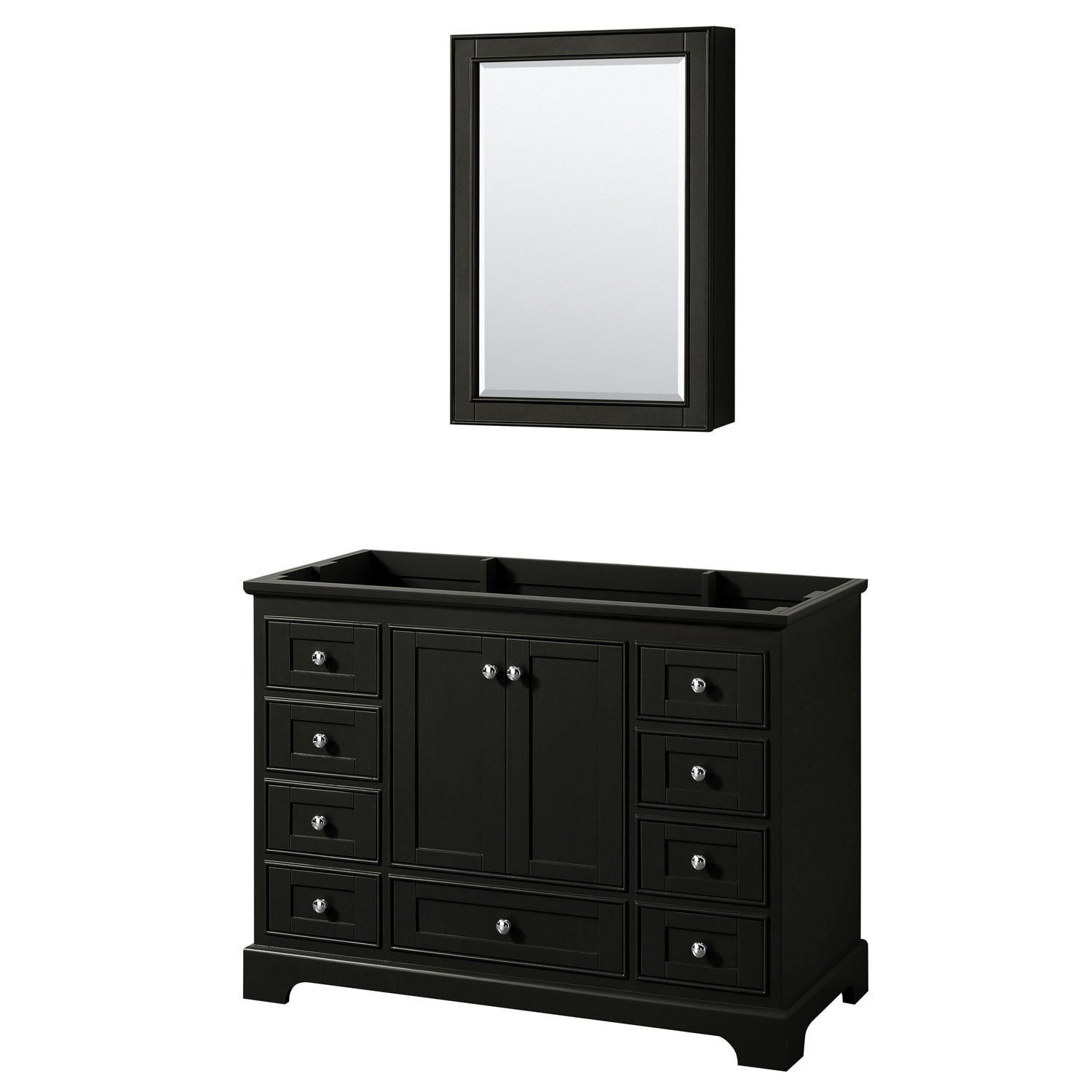 Deborah 48 Inch Dark Espresso Single Vanity Cabinet Med Cab